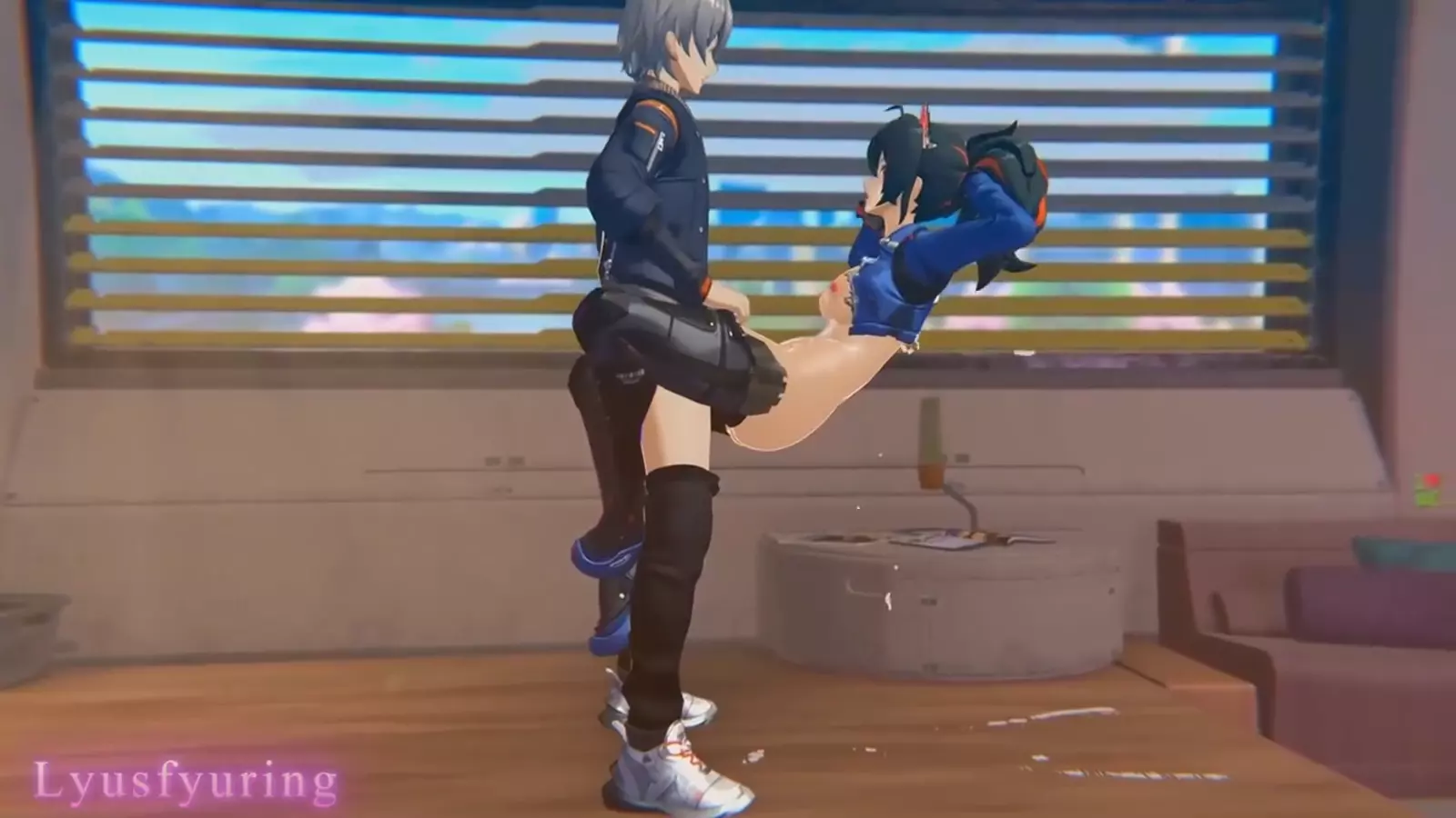 Hentai character with a thigh mesmerizing riftslo and round bottom